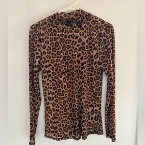 Torrid new with tags Womens sheer leopard long sleeve top